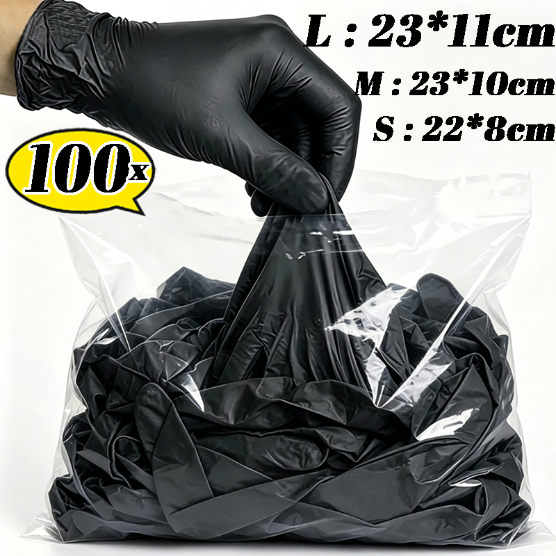 Gardening Glove Waterproof - Luvas pretas descartáveis ​​de alta elasticidade,