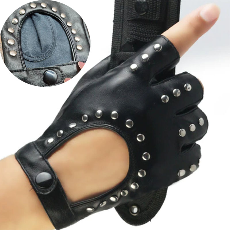Leather Driving Glove - 1 Par de Luvas Curtas de