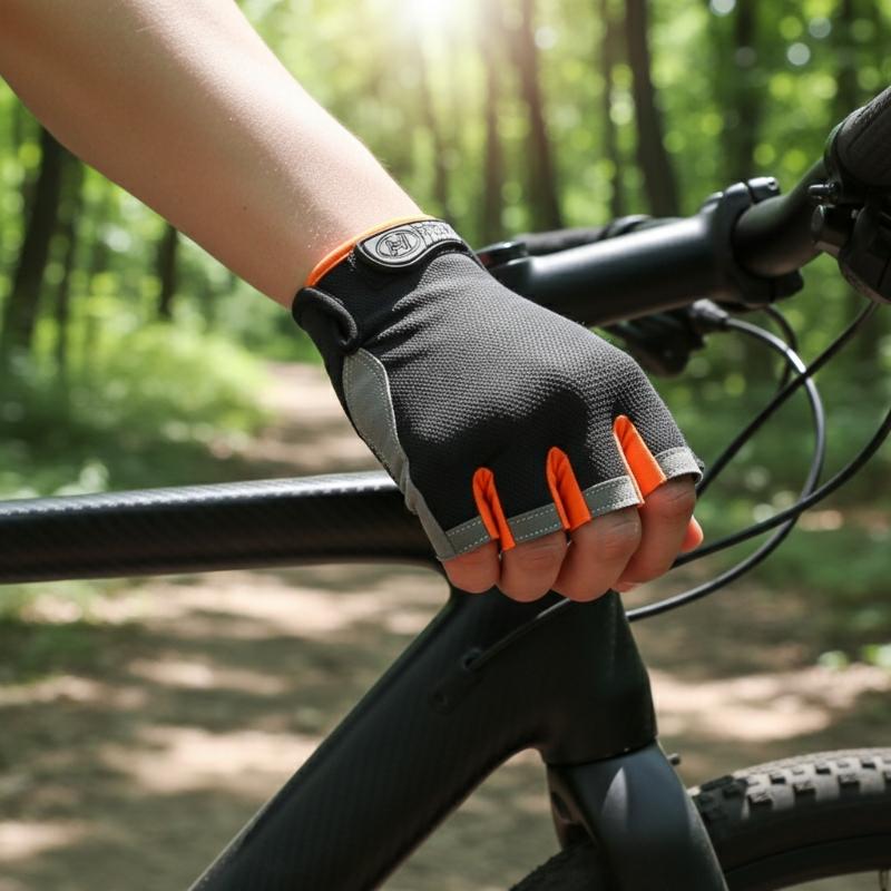 Fingerless Glove Knit - Luvas de Ciclismo Meio Dedo Masculinas