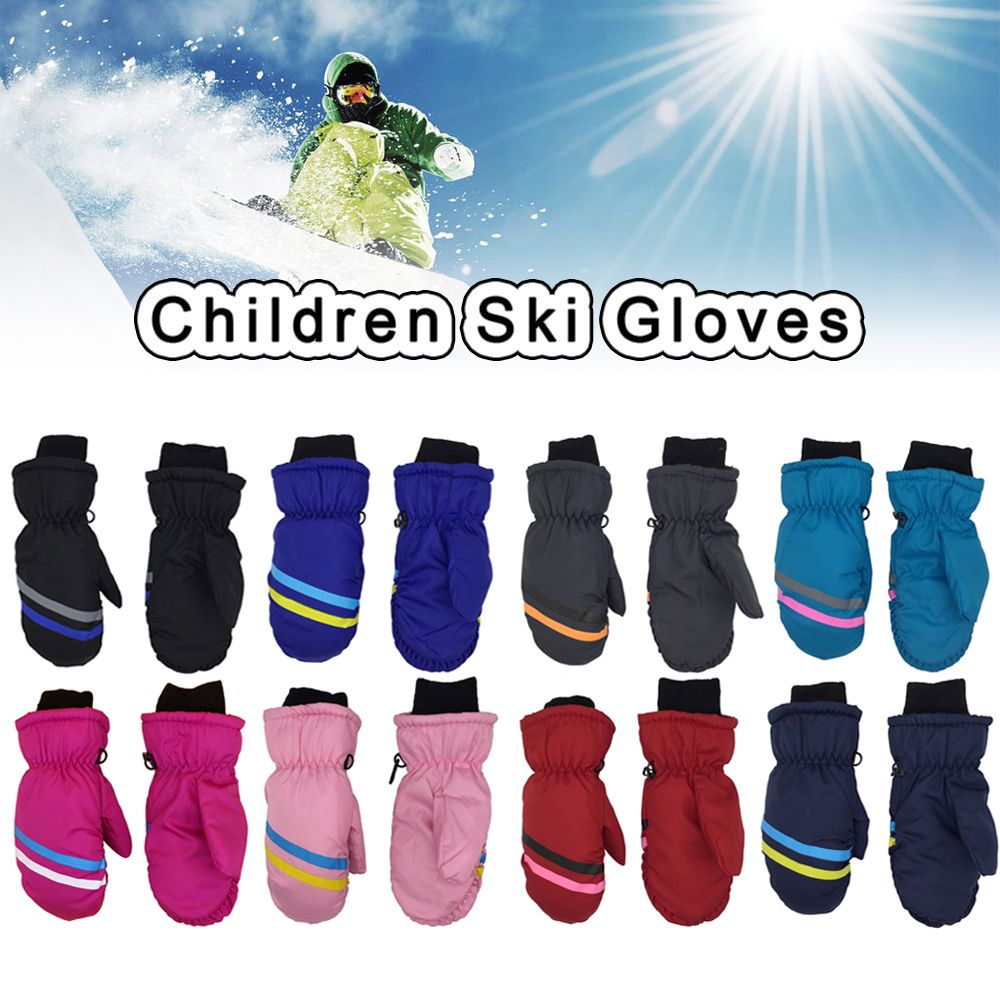 Ski Glove Waterproof - Novas crianças inverno neve luvas quentes