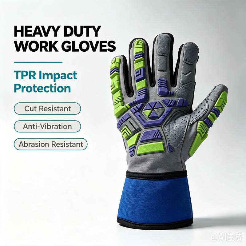 Work Glove Impact - Luva de segurança para trabalho resistente,