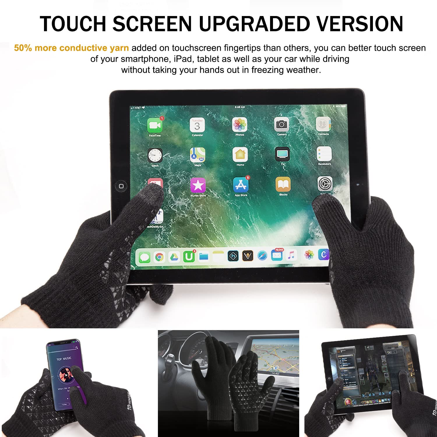 1-5 pares inverno esportes ao  - Magic Touch Glove avaliação e preço