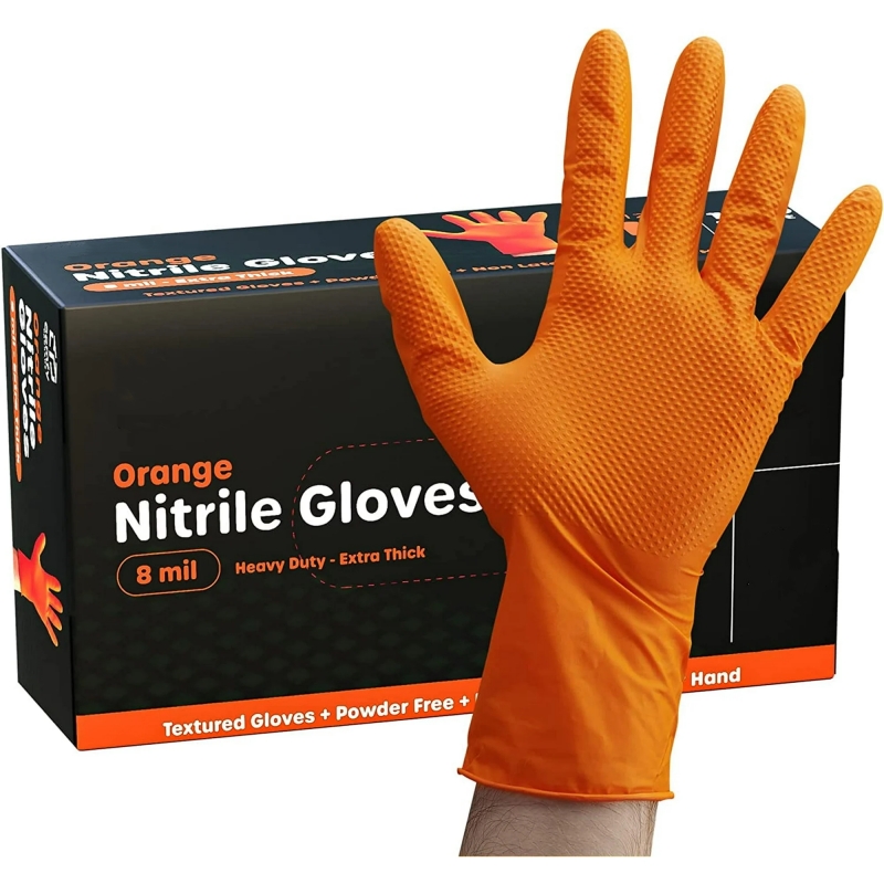 8mil luvas de nitrilo grosso 3 - Nitrile Mechanic Glove avaliação e preço