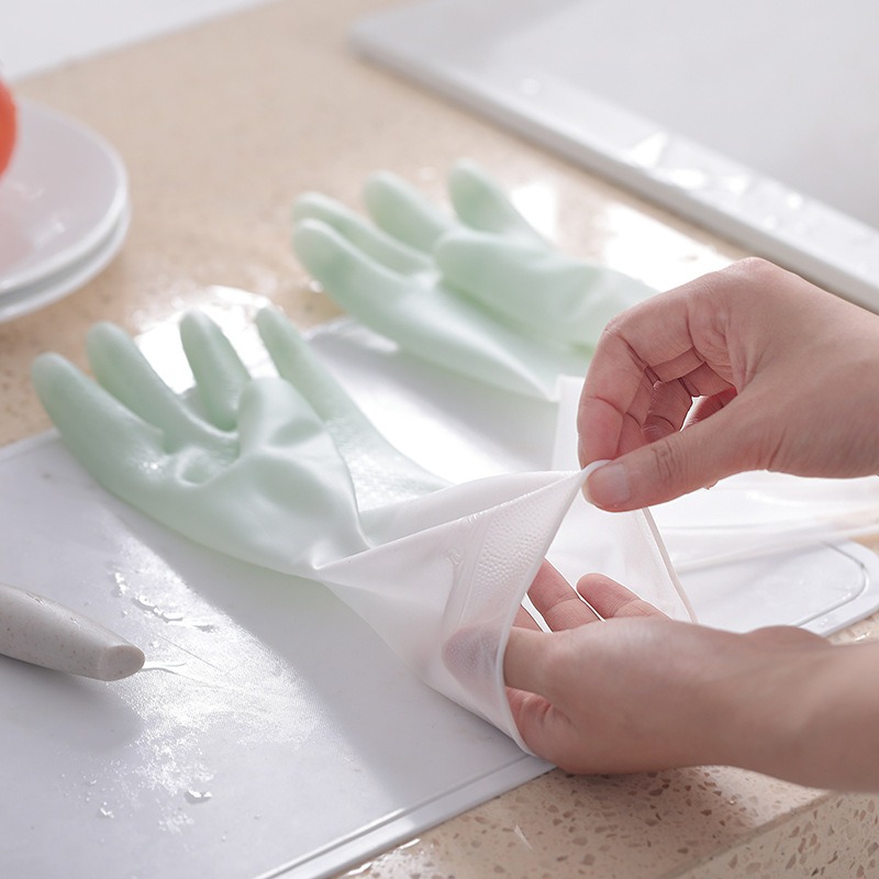 Luvas de PVC Dupla Cor para La - Dish Glove Rubber avaliação e preço
