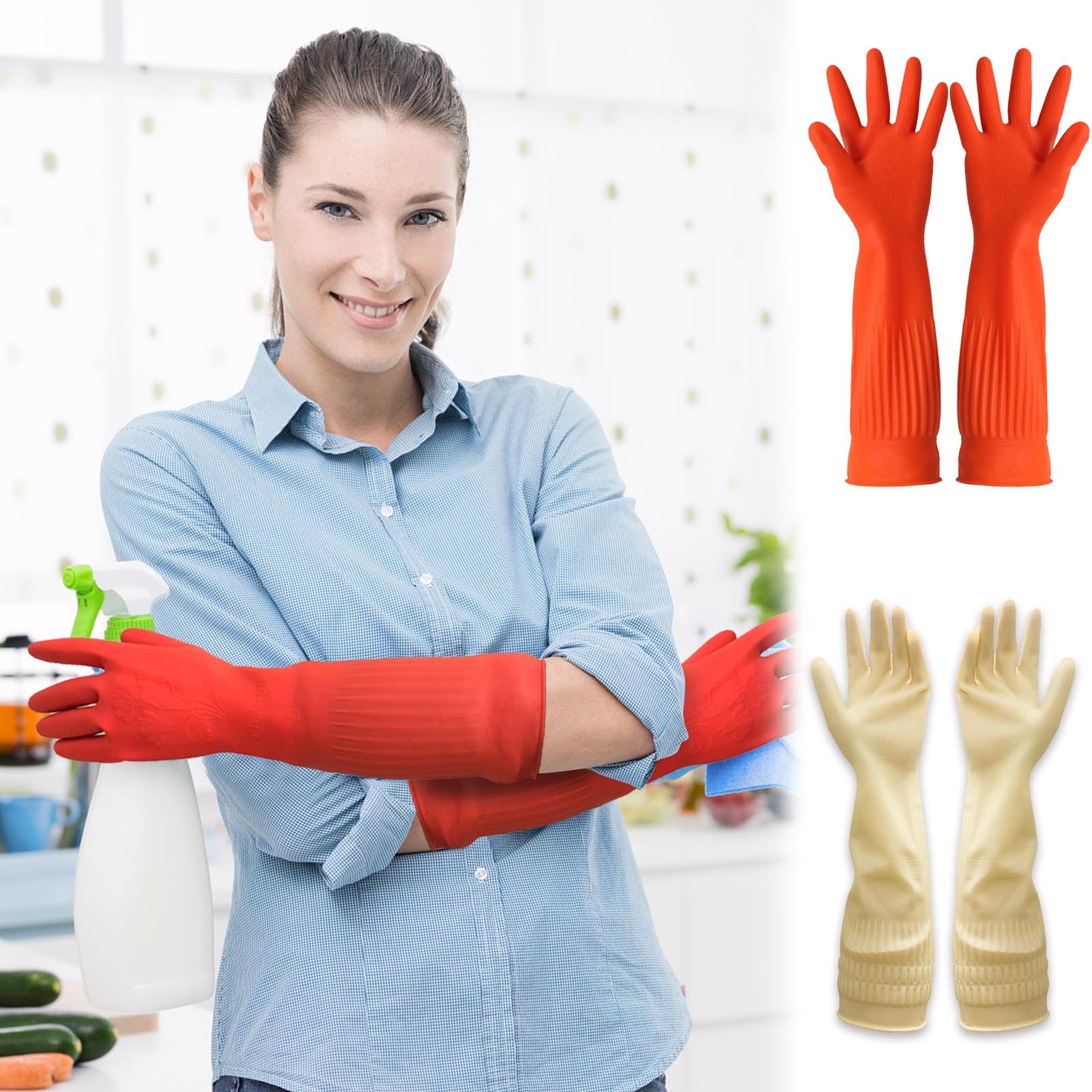 1 par flexível confortável luv - Dish Glove Rubber avaliação e preço