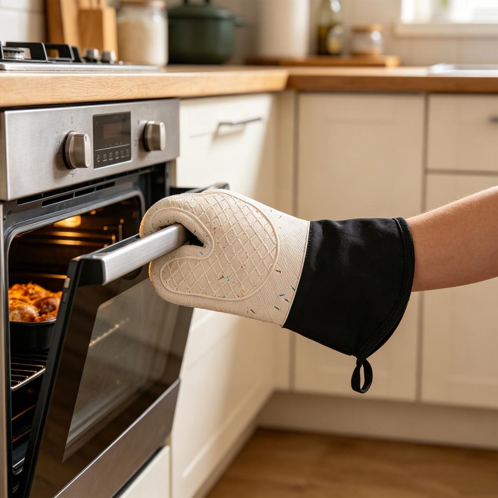 Luvas de Cozinha Flexíveis, Lu - Oven Mitt Silicone avaliação e preço