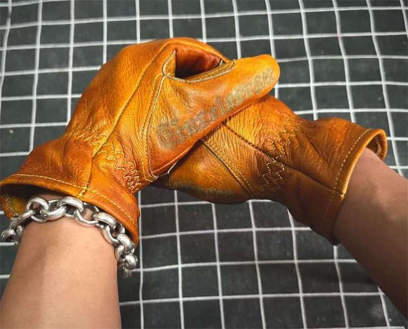 Feito à mão de couro genuíno r - Motorcycle Glove Knuckle avaliação e preço