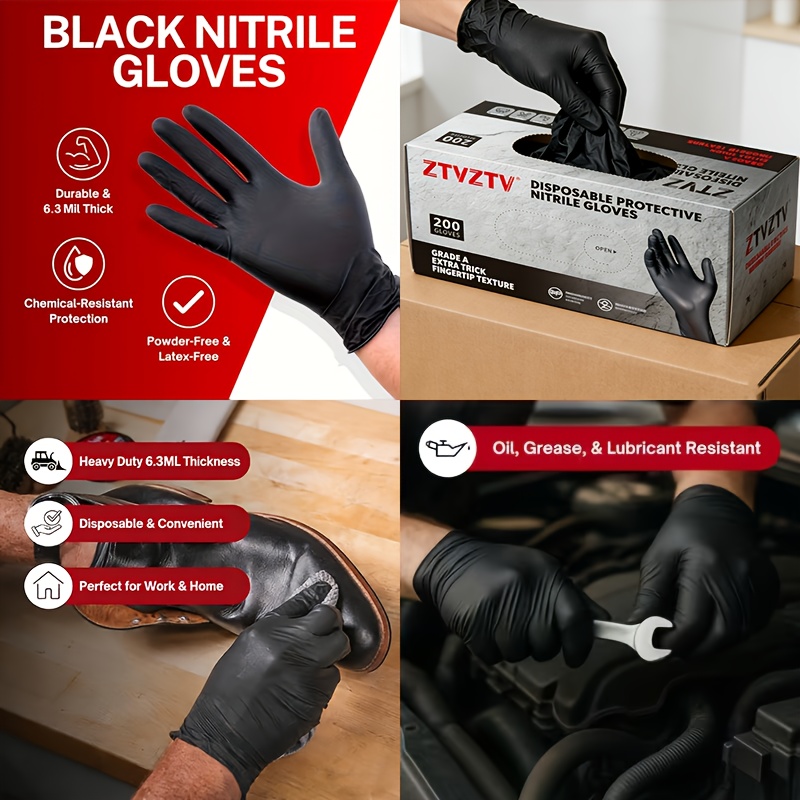 200 peças por pacote, luvas de - Rubber Glove Cleaning avaliação e preço