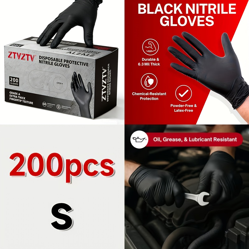 200 peças por pacote, luvas de - Rubber Glove Cleaning avaliação e preço