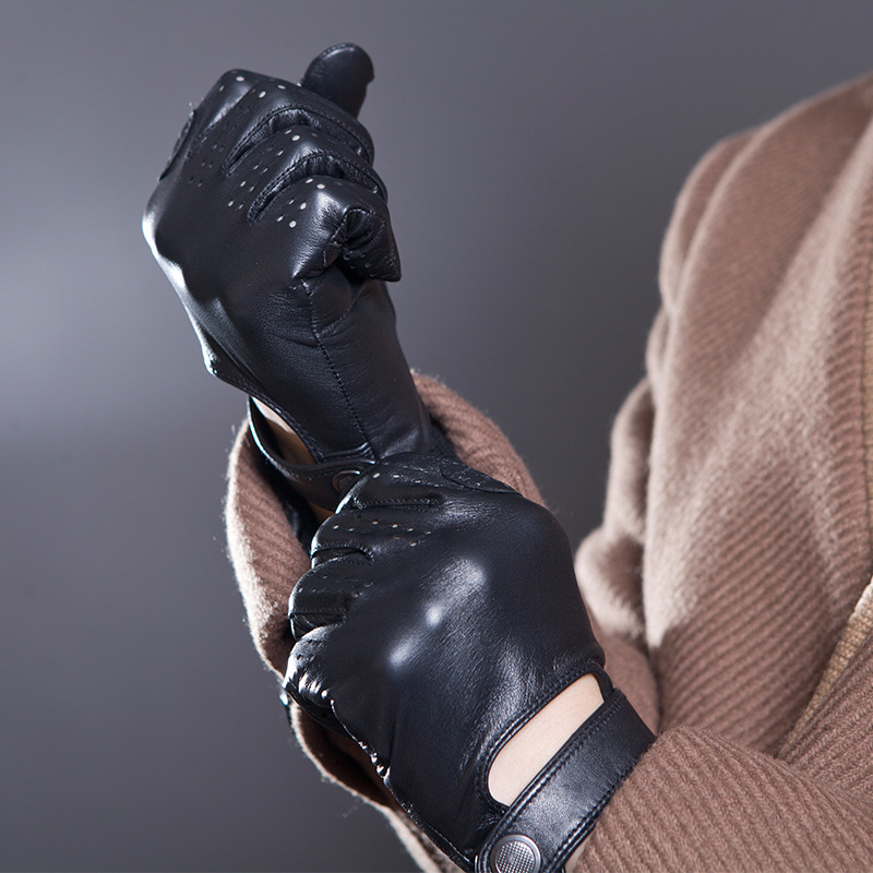 Moda masculina couro genuíno r - Leather Driving Glove avaliação e preço